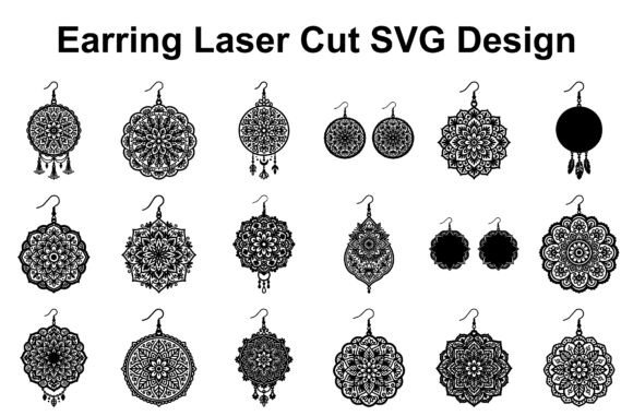 20 Floral Earring SVG Bundle: Handmade Jewelry Designs