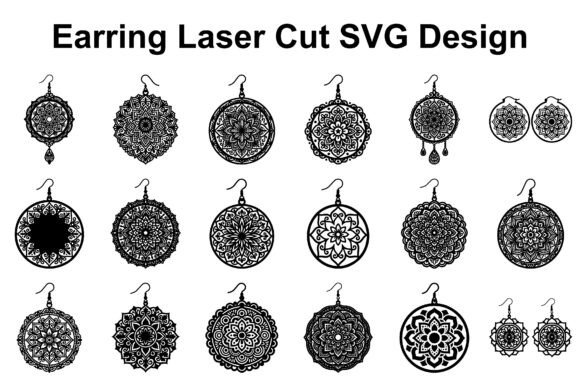 20 Mandala Earring SVG Designs for Laser Cut Jewelry
