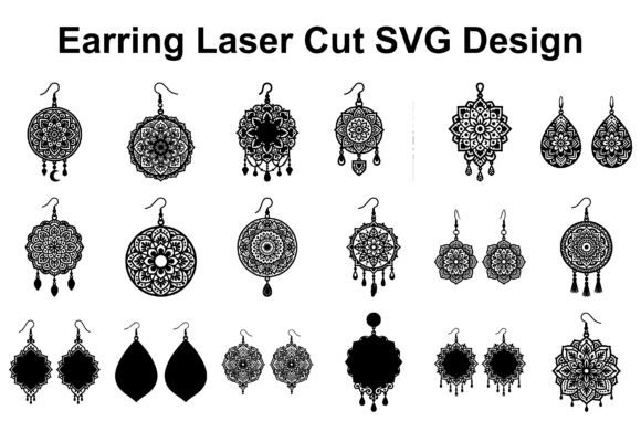 Create Beautiful Handmade Jewelry with 20 Mandala Earring SVGs