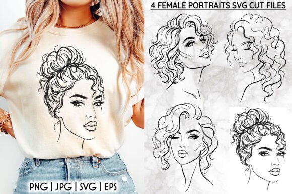 Create Stunning Fashion-Inspired Projects with Female Portrait SVG
