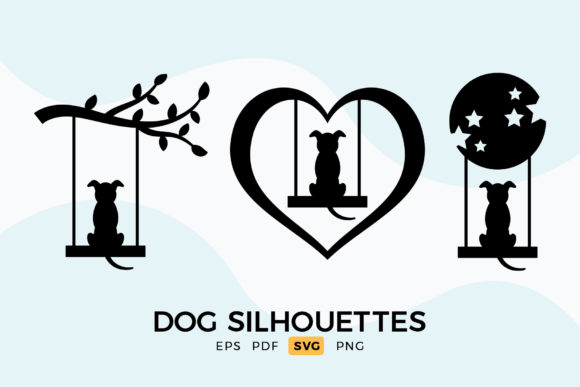 Dog Silhouettes: Versatile SVG Clipart for Creative Projects