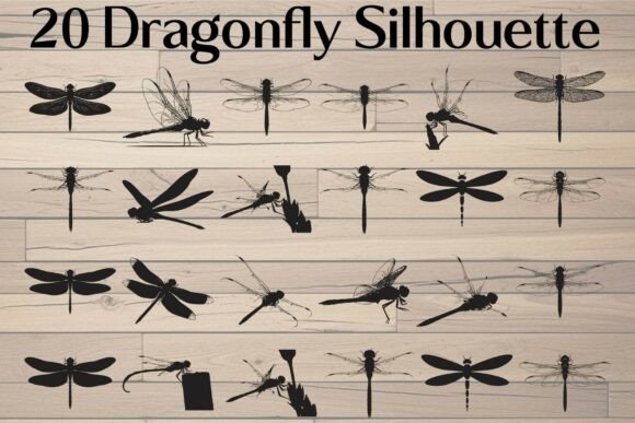 Dragonfly Silhouette: Elegant Design Assets for Every Project