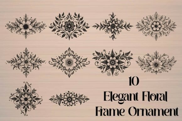 Elegant Floral Frame Ornament Collection
