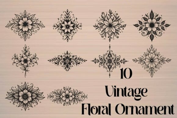 Elegant Floral Mandala Ornament Collection