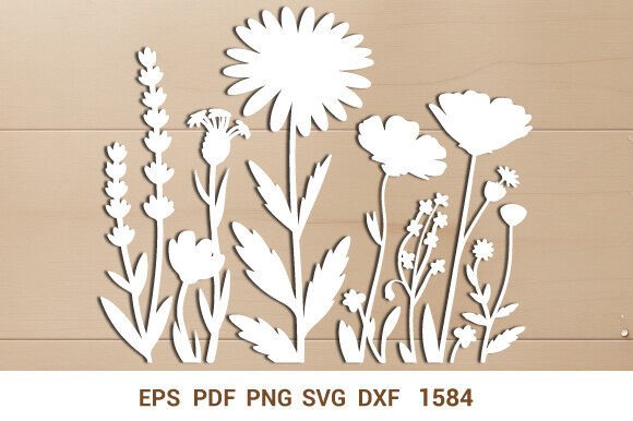 Elegant Wooden Flower SVG Paper Cut for Creative Projects