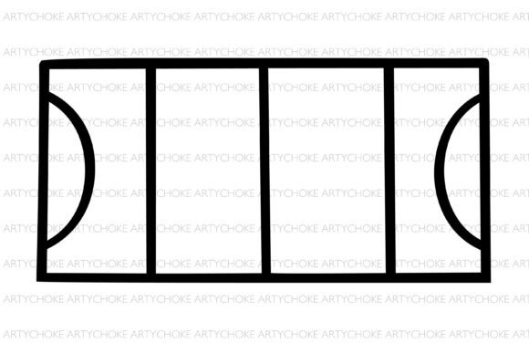 Hockey Field Doodle Clipart: Creative Sports Designs