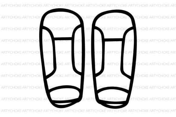 Hockey Shin Pads Doodle Clipart: Your Go-To Design Asset