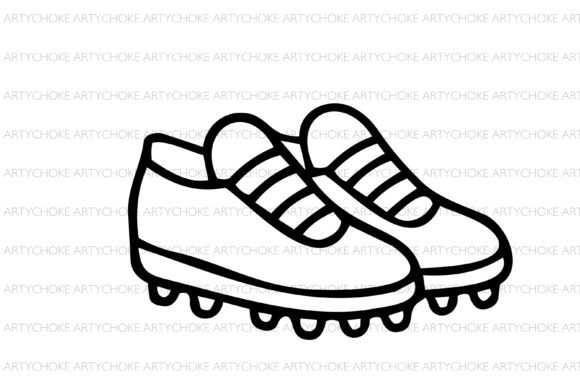 Hockey Shoes Doodle Clipart for Creative Projects