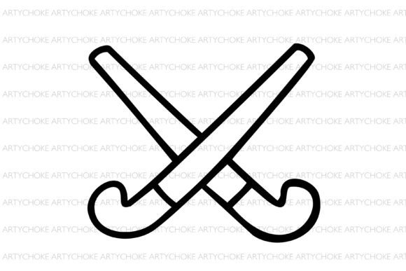 Hockey Sticks Doodle Clipart for Creative Projects