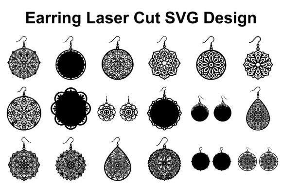 Mandala Laser Cut Earrings SVG: Premium Designs