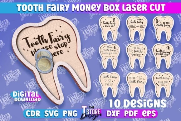 Tooth Fairy Money Box Laser Cut Bundle: Enchanting Designs