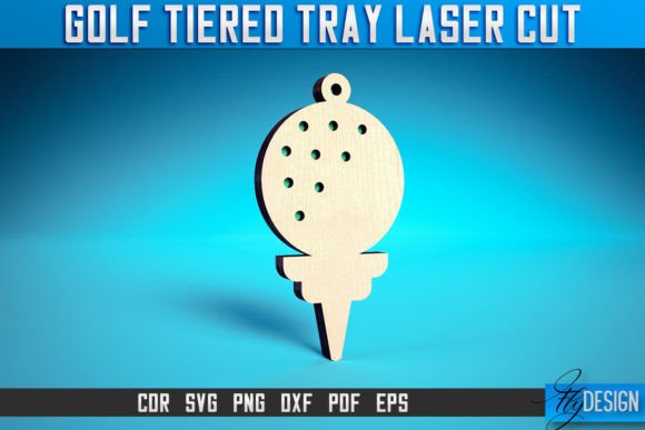 Unique Golf Tiered Tray Laser Cut SVG for Creators